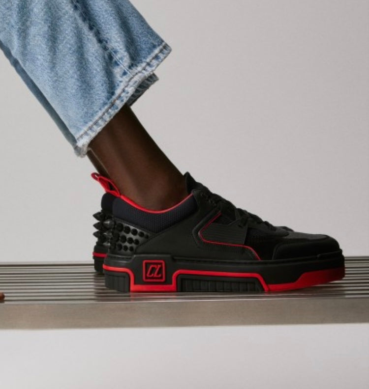 Christian Louboutin Astroloubi Donna Red Sole Leather Low-Top Sneakers