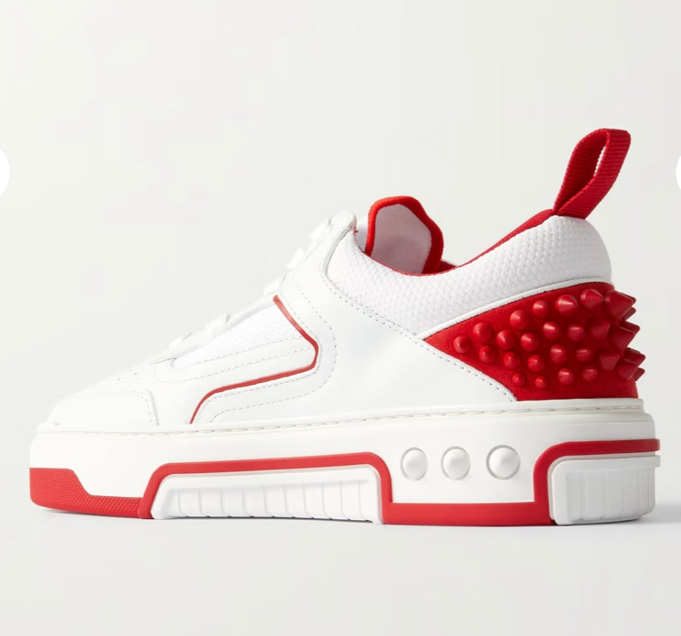Christian Louboutin Astroloubi Donna Red Sole Leather Low-Top Sneakers