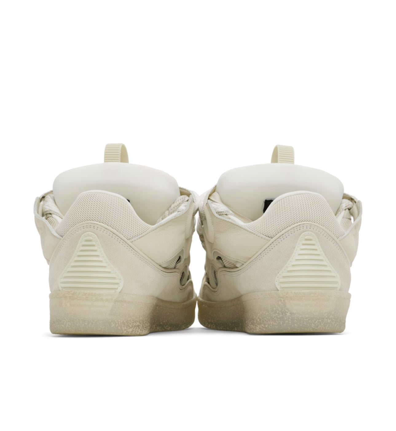 Lanvin beige Leather Curb Sneakers