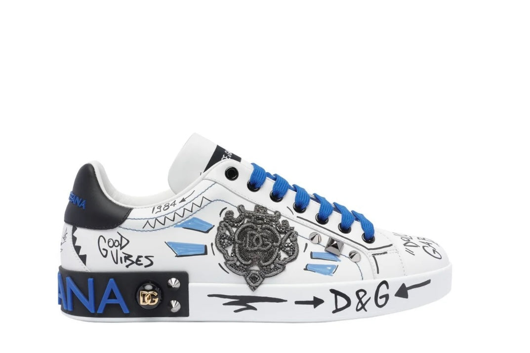 Dolce & Gabbana Round Toe Lace-Up Sneakers