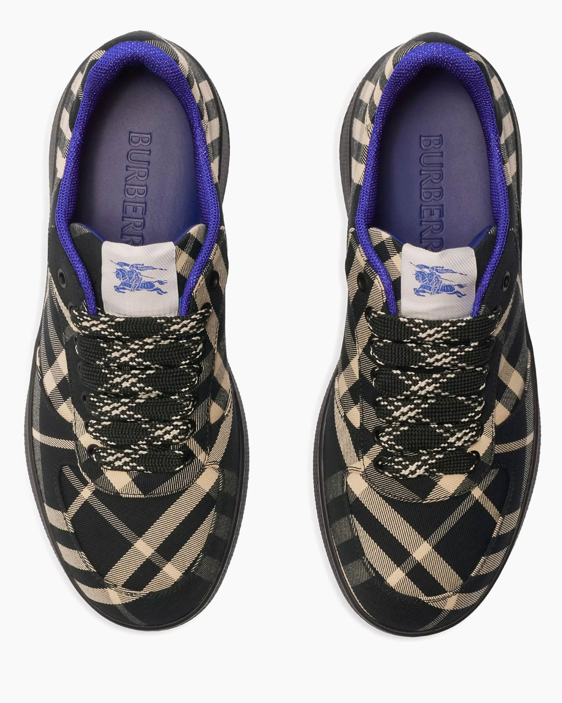 Burberry Men's Terrace Check Sneakers - Black