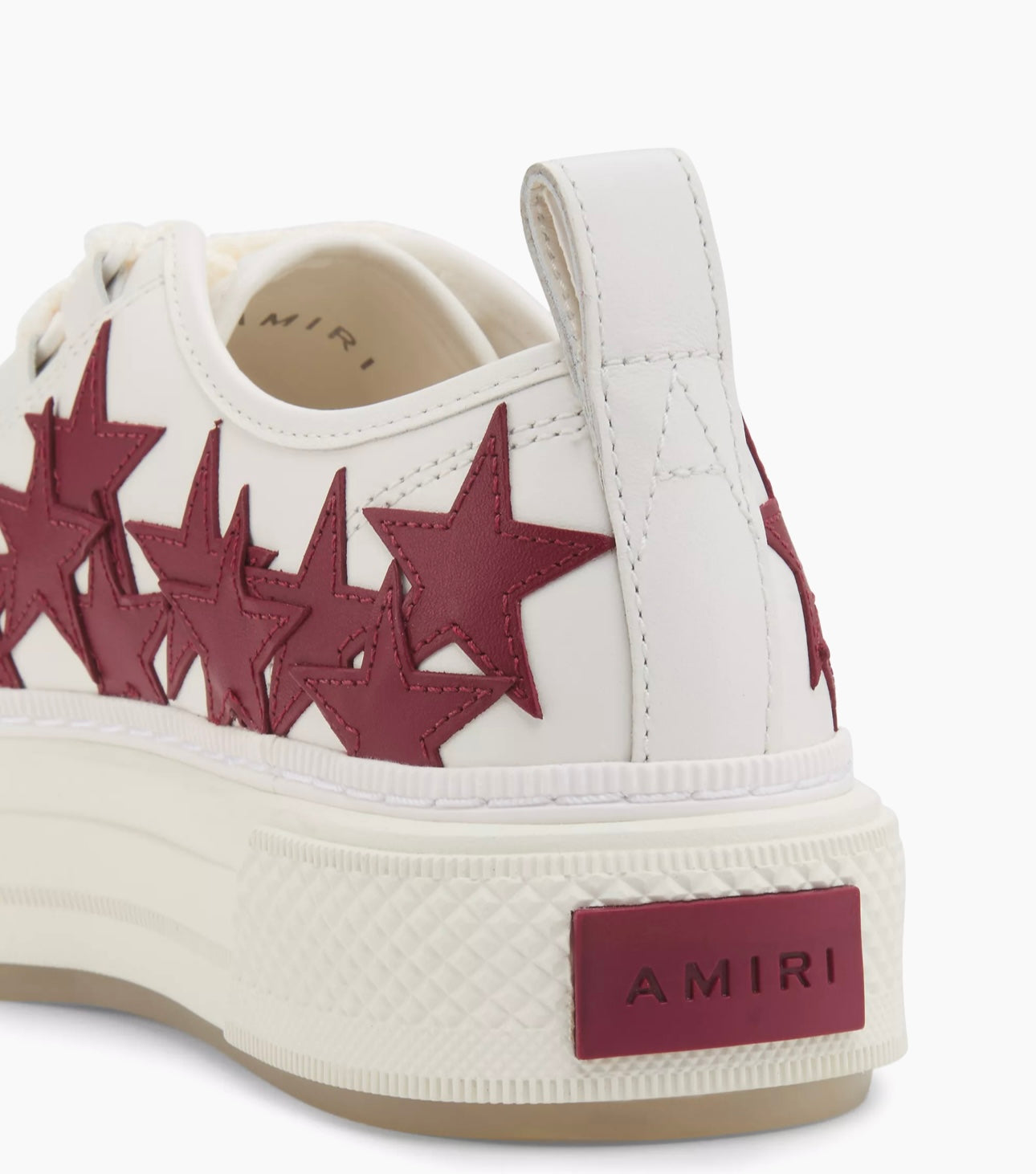 AMIRI White Burgundy Stars Court Low Sneakers
