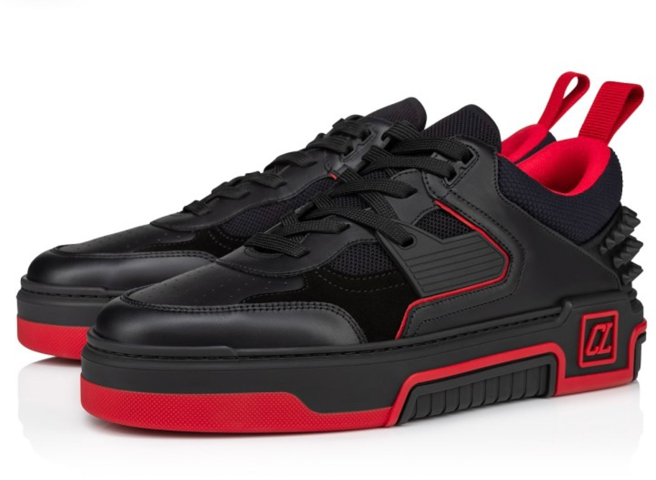 Christian Louboutin Astroloubi Donna Red Sole Leather Low-Top Sneakers