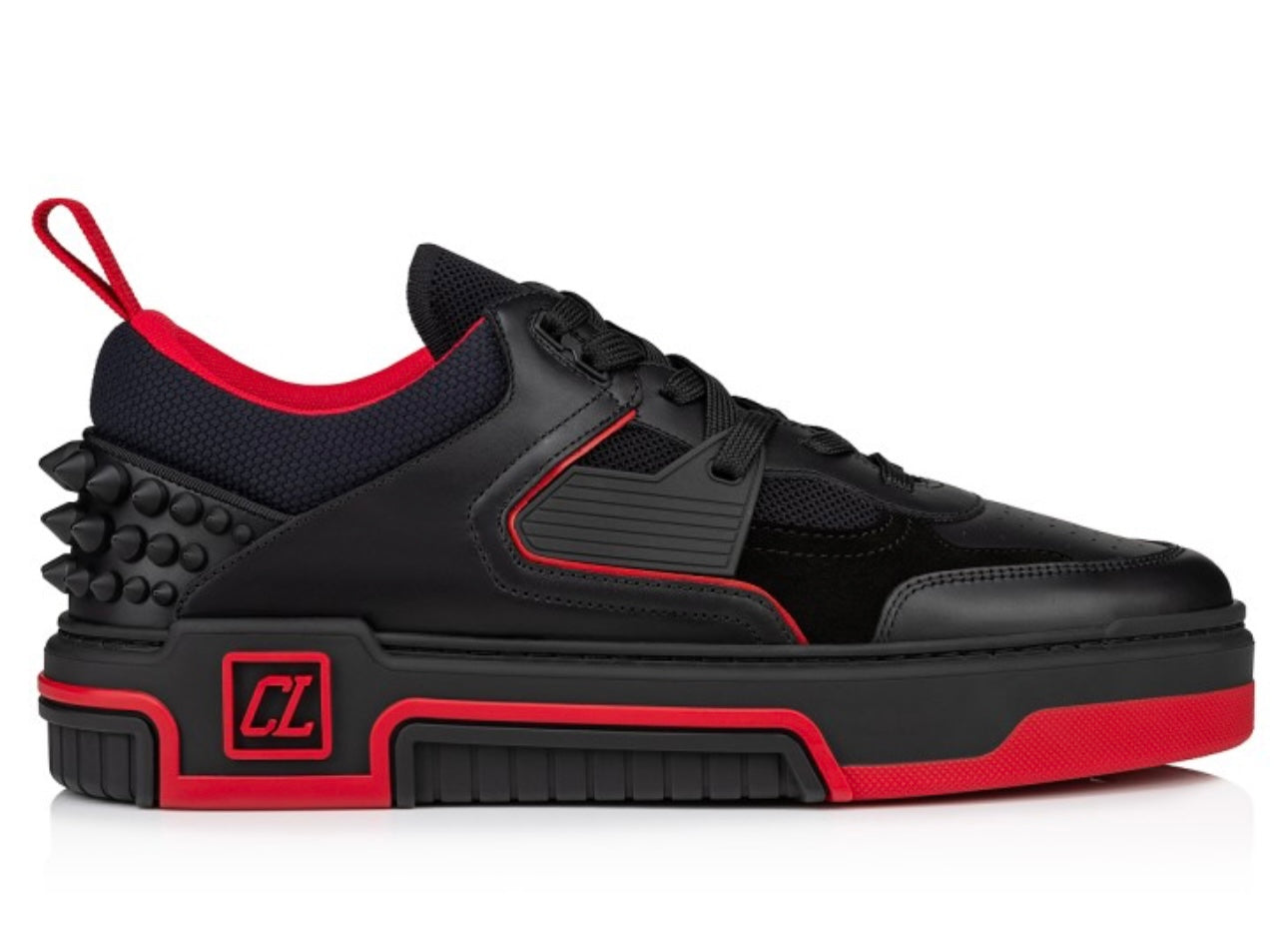 Christian Louboutin Astroloubi Donna Red Sole Leather Low-Top Sneakers