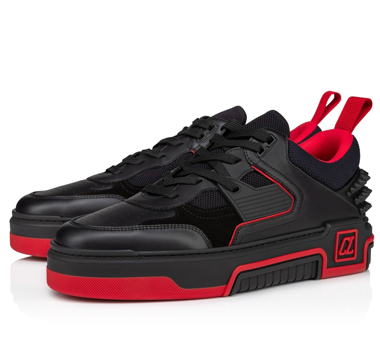 Christian Louboutin Astroloubi Donna Red Sole Leather Low-Top Sneakers