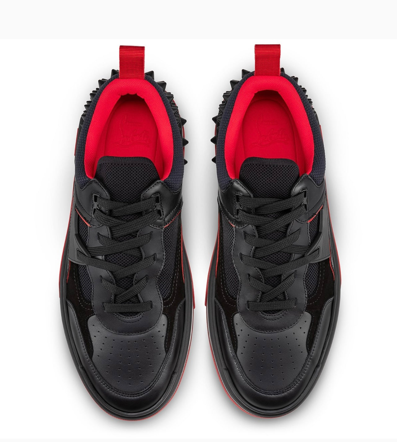Christian Louboutin Astroloubi Donna Red Sole Leather Low-Top Sneakers