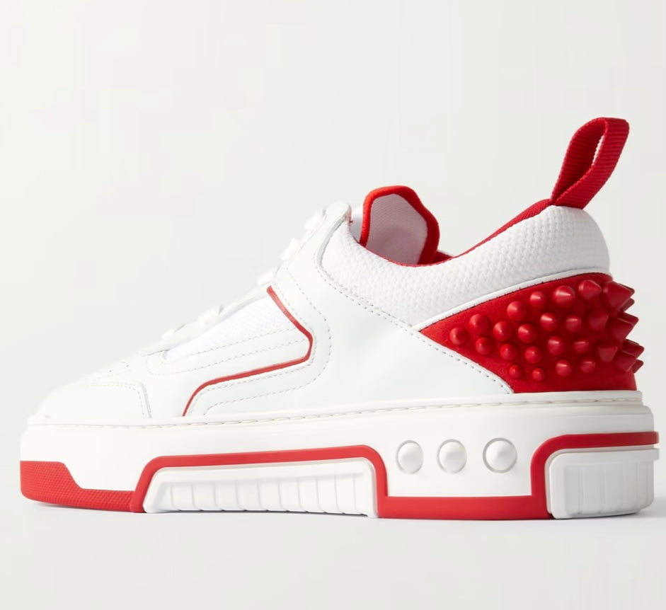 Christian Louboutin Astroloubi Donna Red Sole Leather Low-Top Sneakers