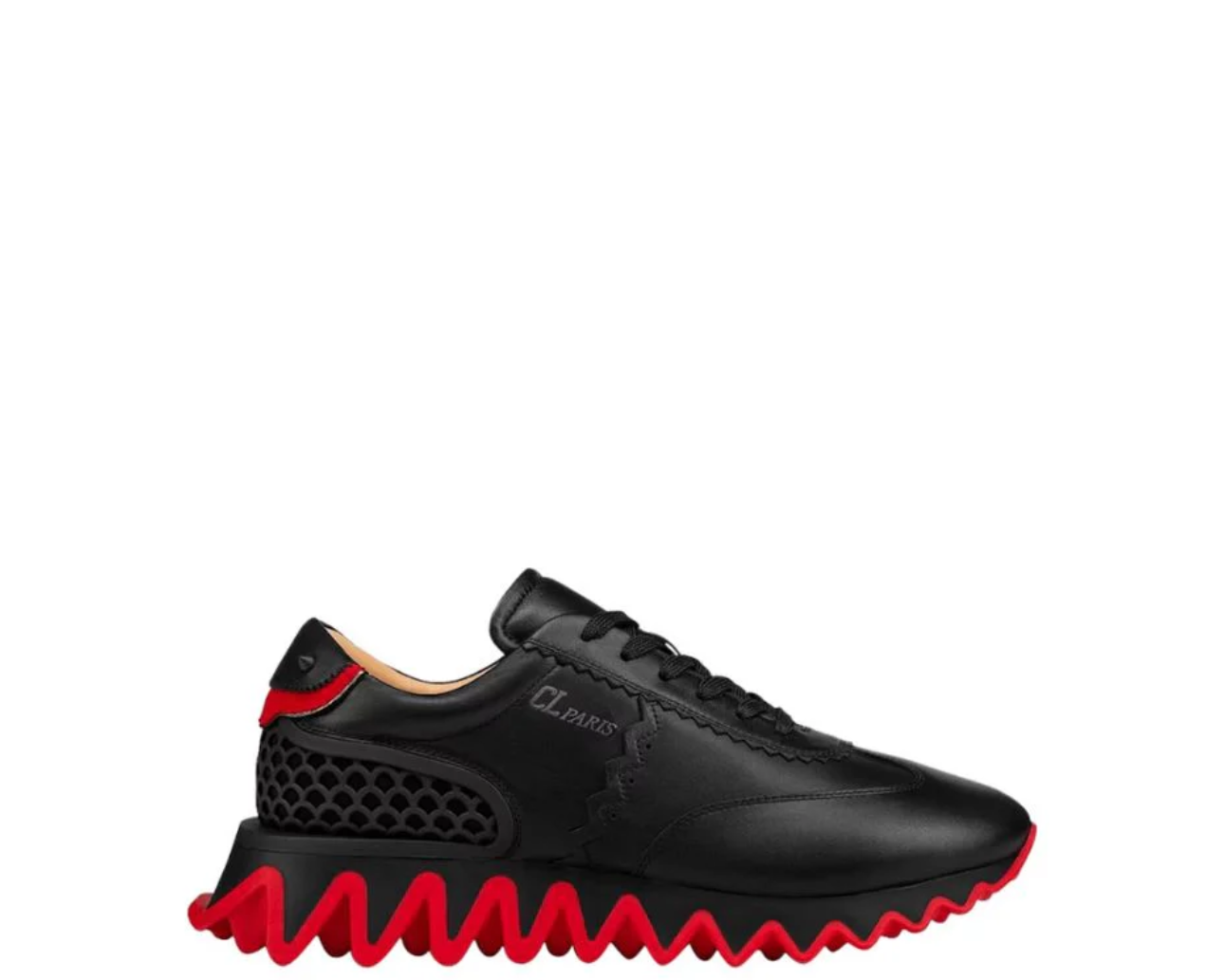 Christian Louboutin Men's Sharkyloub SP Spikes Leather Runner Sneakers