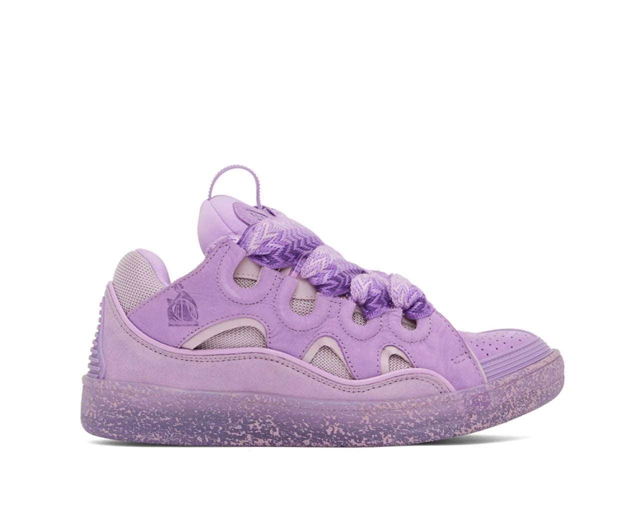 Lanvin purple Leather Curb Sneakers