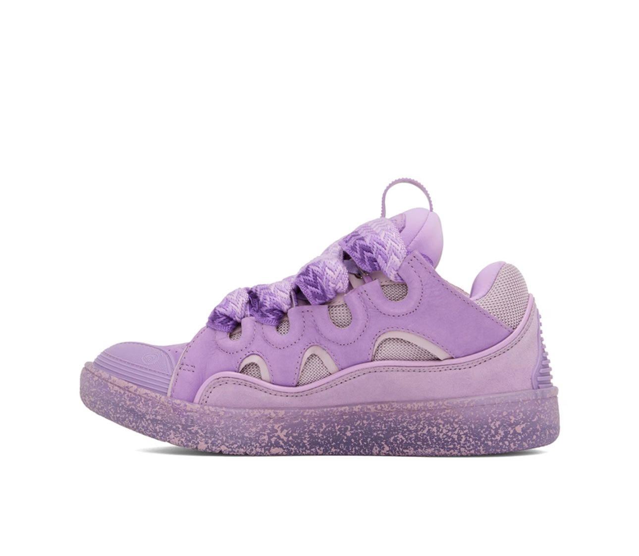Lanvin purple Leather Curb Sneakers