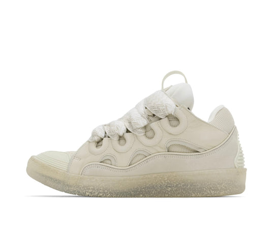 Lanvin beige Leather Curb Sneakers