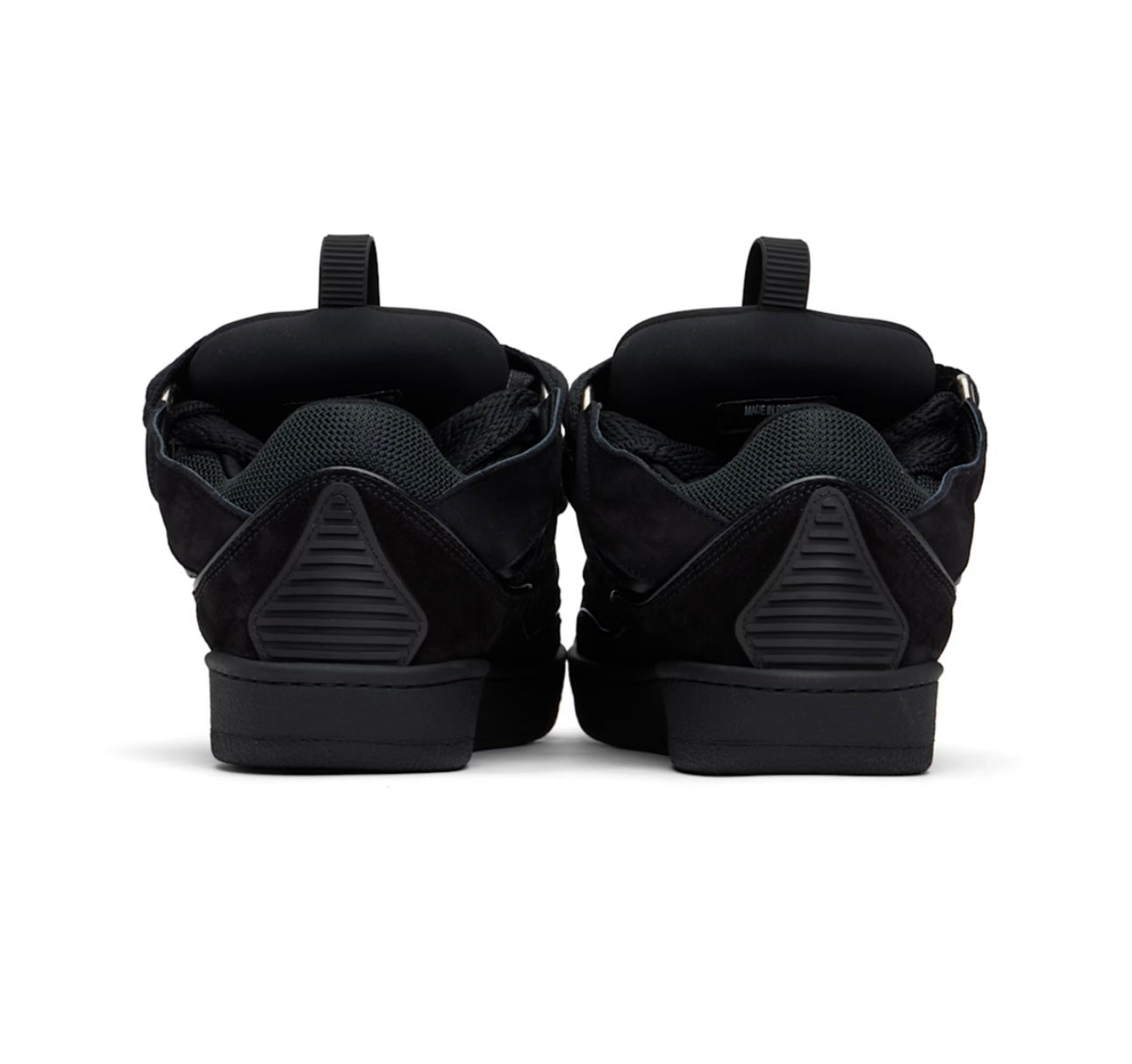 Lanvin black Leather Curb Sneakers