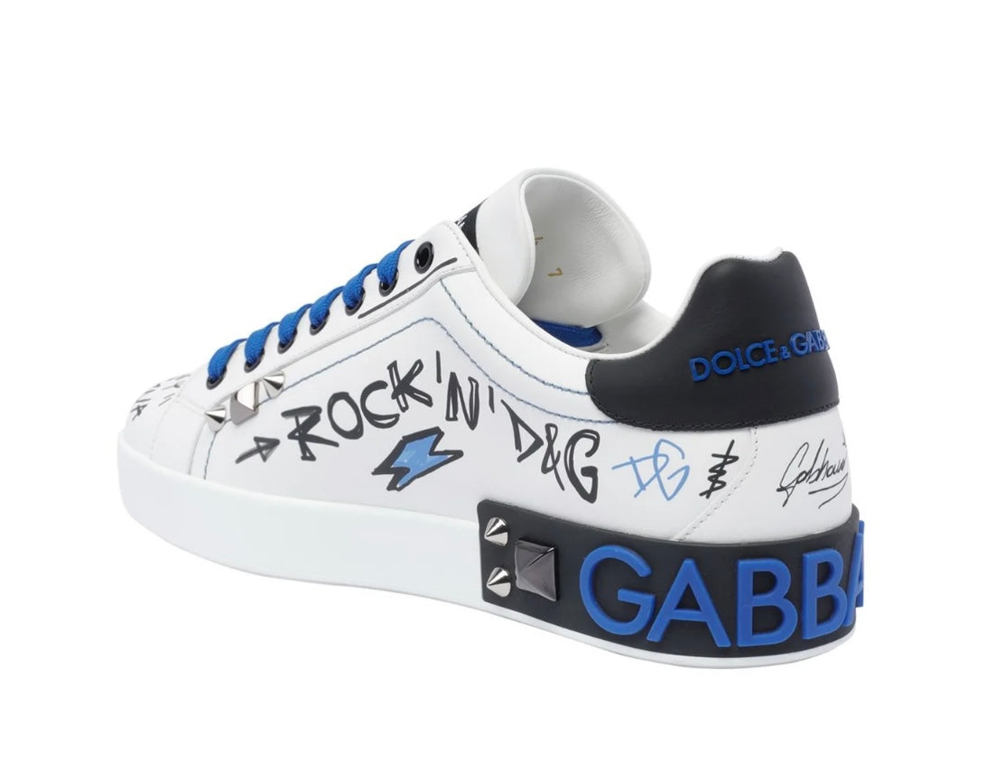 Dolce & Gabbana Round Toe Lace-Up Sneakers