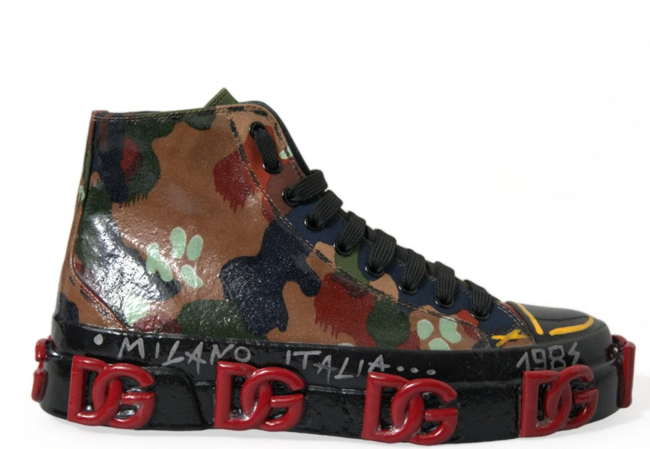 Dolce & Gabbana Chic Multicolor High-Top Sneakers