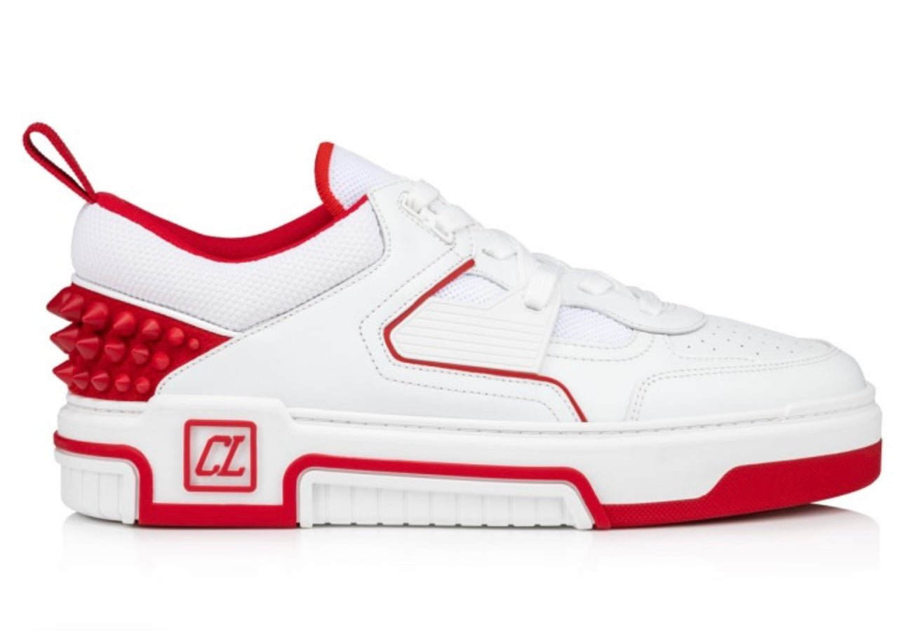 Christian Louboutin Astroloubi Donna Red Sole Leather Low-Top Sneakers