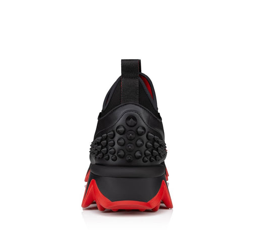 Christian Louboutin Men's Sharkyloub SP Spikes Leather Runner Sneakers