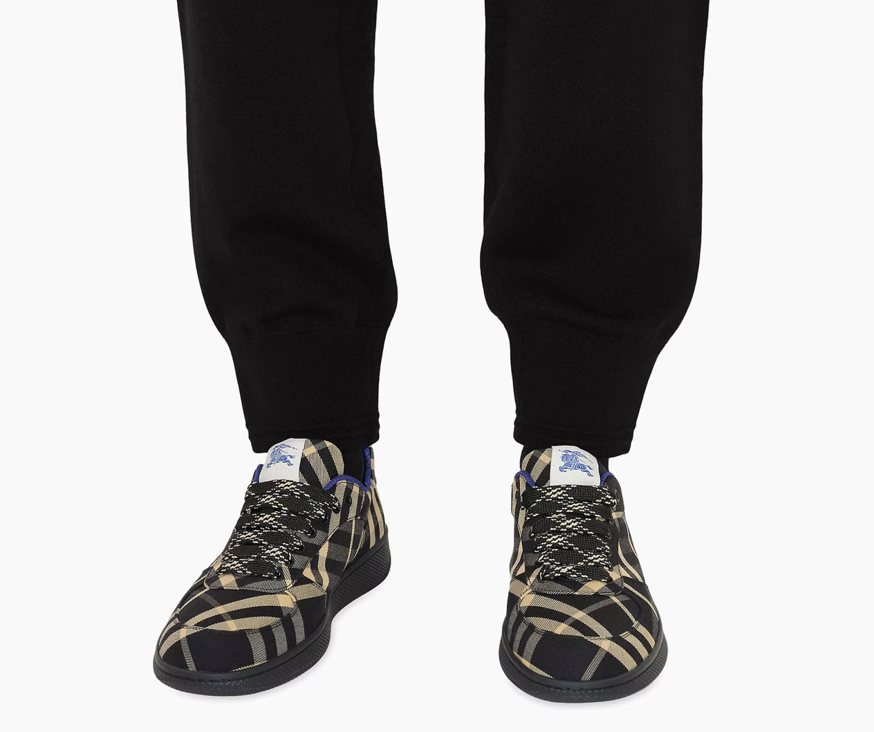 Burberry Men's Terrace Check Sneakers - Black
