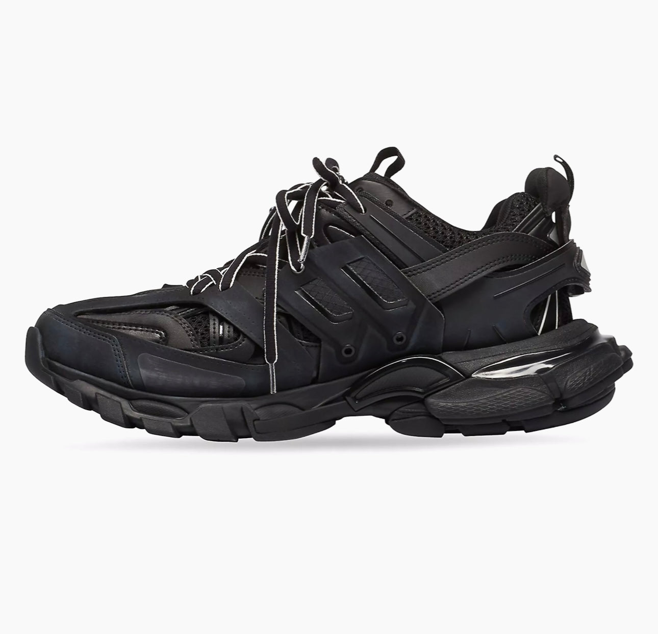 BALENCIAGA Track logo-detailed mesh and rubber sneakers