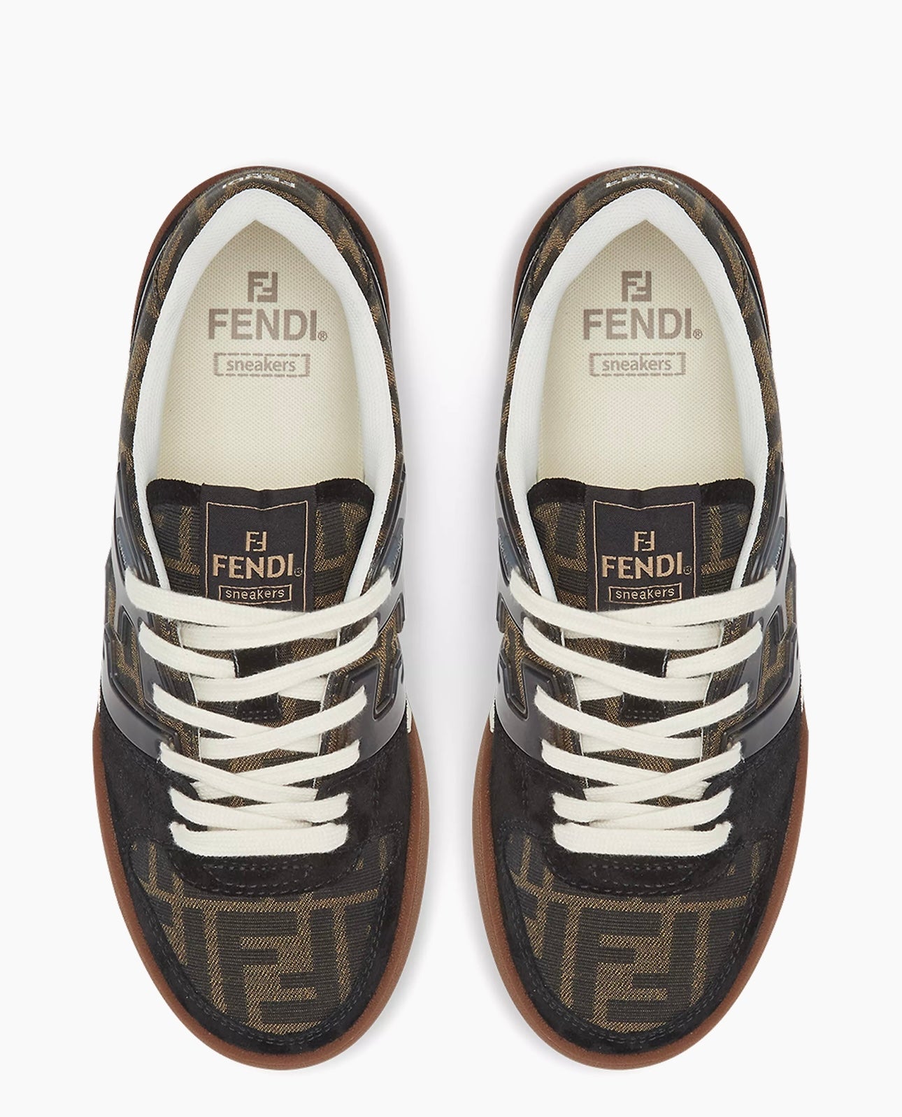 Fendi Men's Match FF Jacquard Low-Top Sneakers