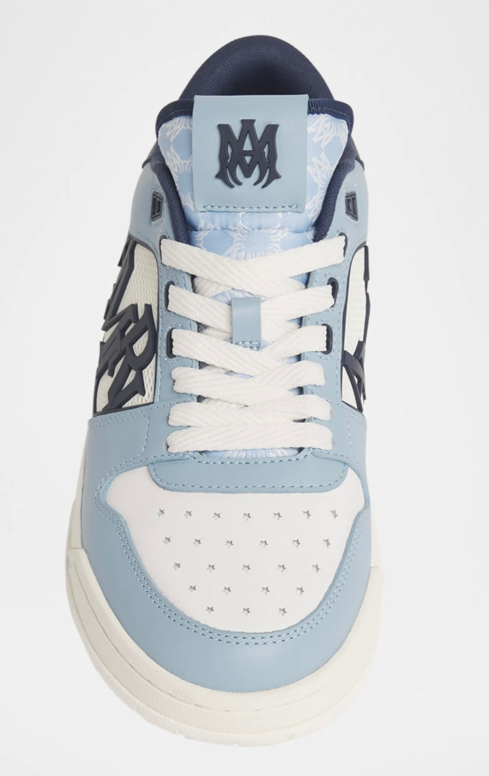 AMIRI Classic Low Top Sneaker In White Blue