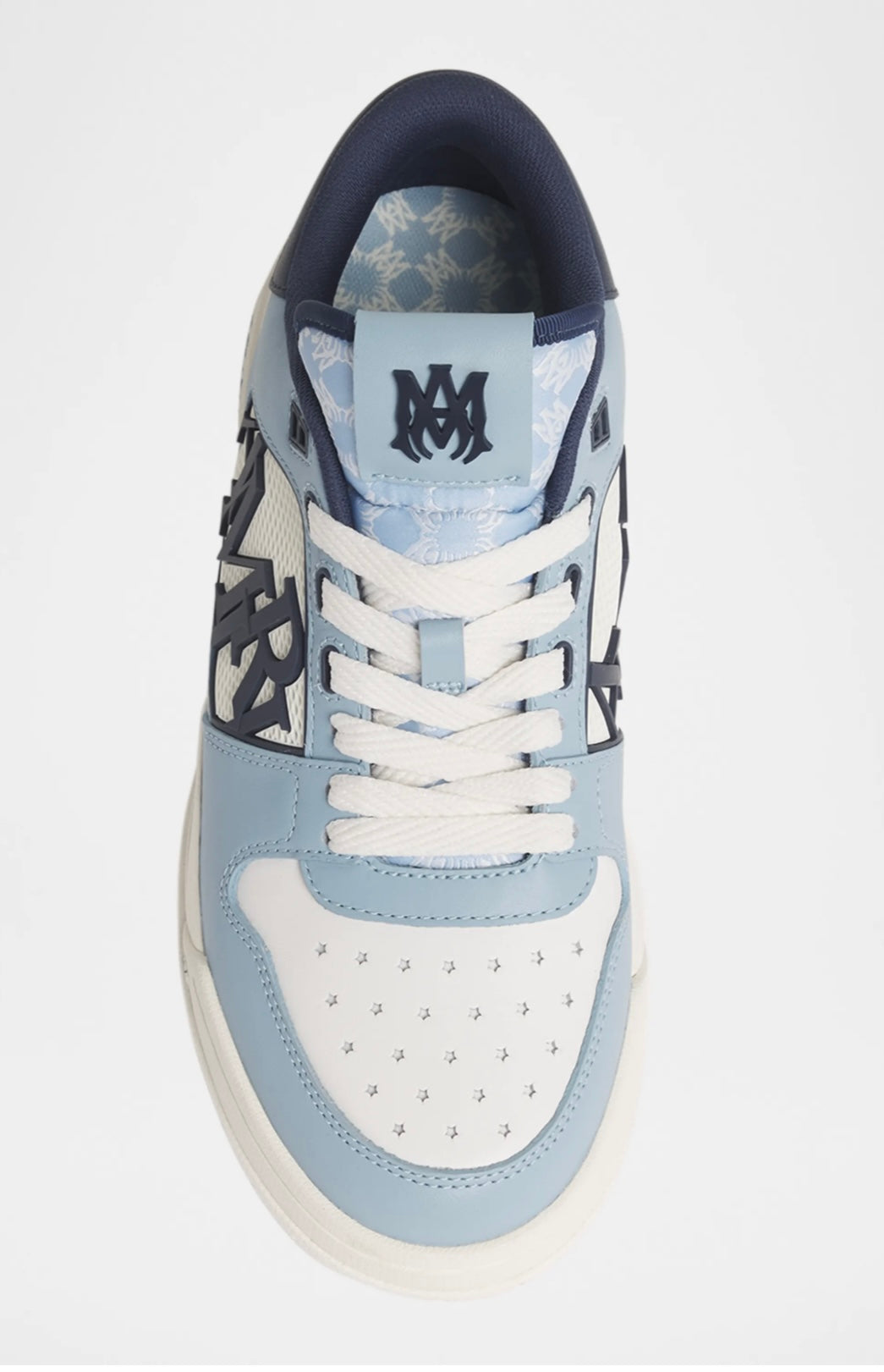 AMIRI Classic Low Top Sneaker In White Blue