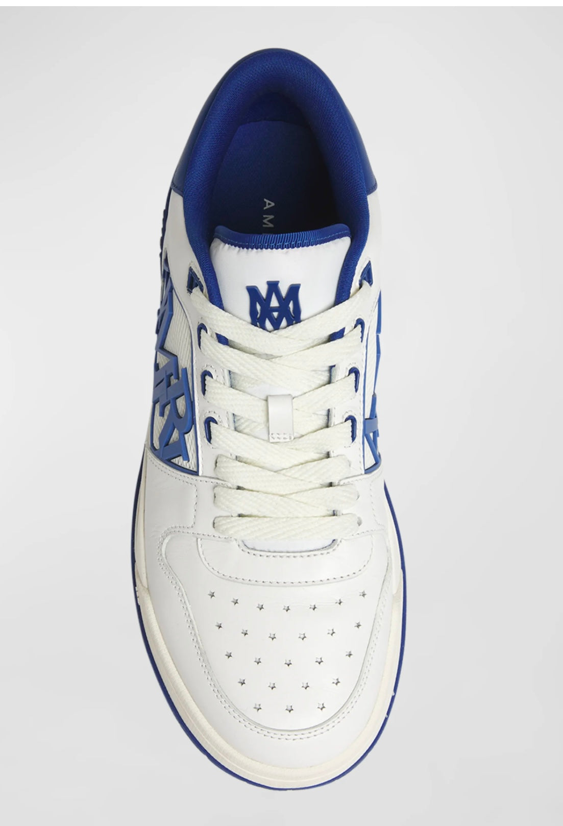 AMIRI Classic Low Top Sneaker In White Blue – Heezy_collection