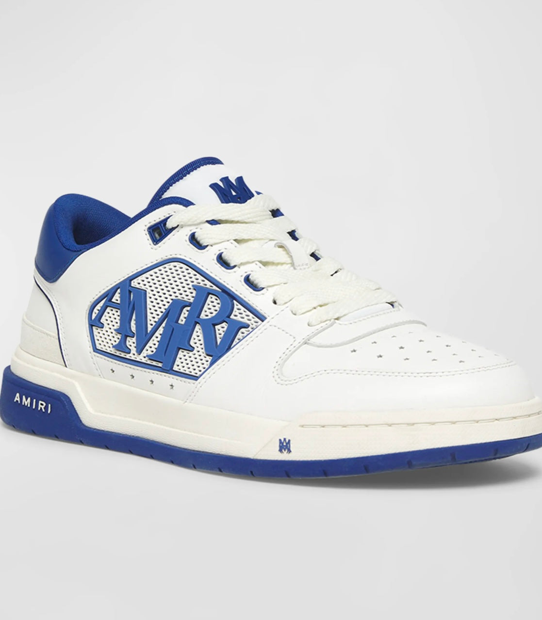 AMIRI Classic Low Top Sneaker In White Blue – Heezy_collection