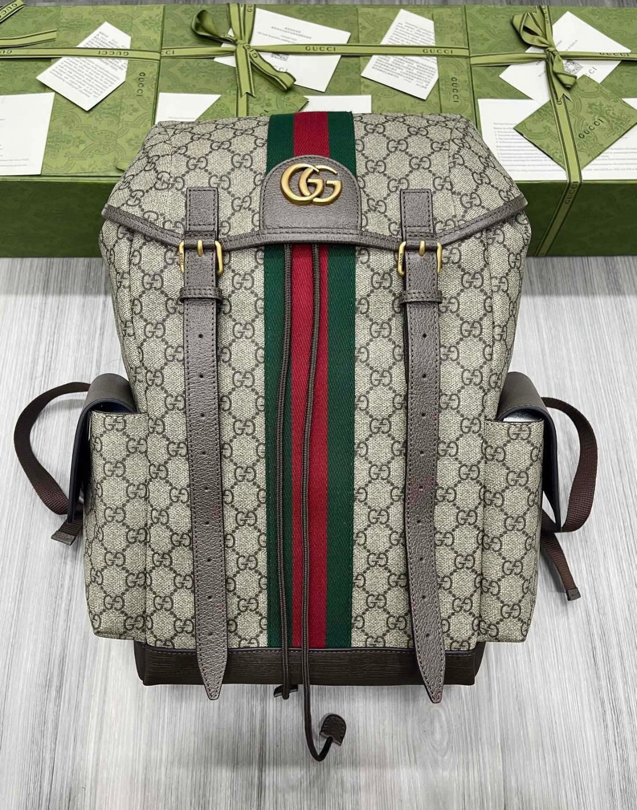 GUCCI Ophidia GG Supreme Daybag Backpack